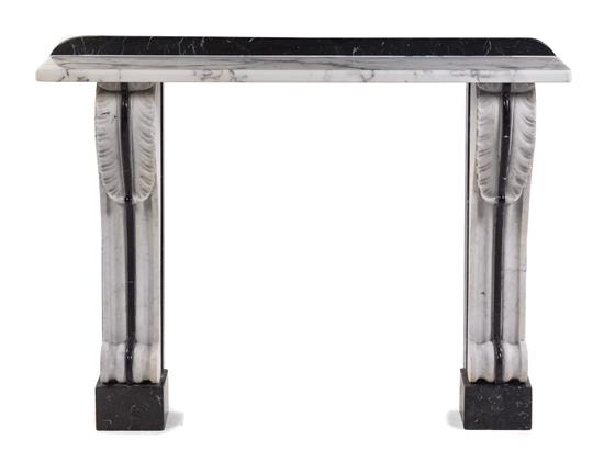 Appraisal: Sale Lot A Continental Marble Console Table having a rectangular