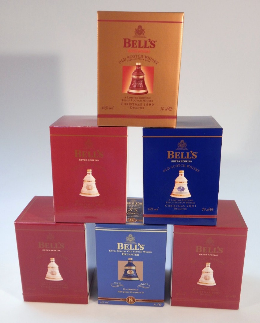 Appraisal: Various Bells boxed whisky decanters each cl volume to include