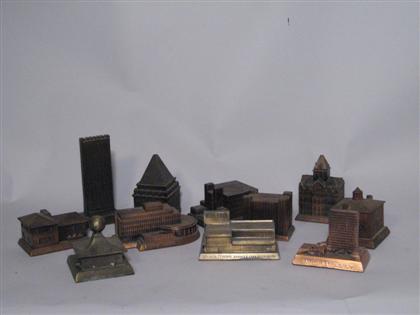 Appraisal: SOUVENIR BUILDINGS AND BANKS Set consists of a series of