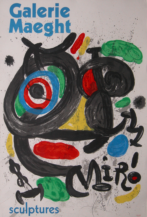 Appraisal: Gallerie Maeght Sculptures Poster Miro After Joan Spanish - lithograph