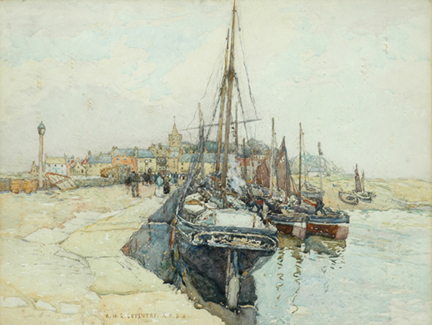 Appraisal: Robert McGowan Coventry British - Fishing Boats in the Clyde