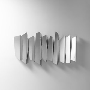 Appraisal: Mario Torregiani Italian - Illuminated LEDA Wall Sculpture chrome-plated and