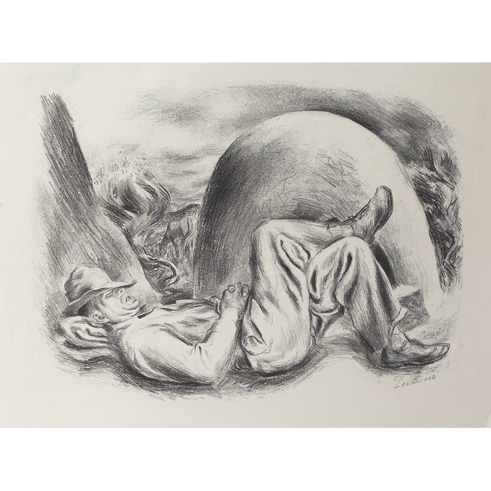 Appraisal: Ward Lockwood American - Siesta c lithograph x pencil signed