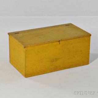 Appraisal: Shaker Small Yellow-stained Pine Storage Chest Canterbury New Hampshire late