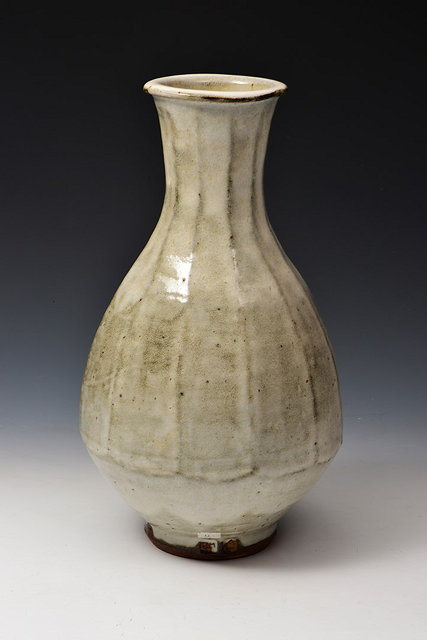 Appraisal: Jim Malone British b Vase faceted with ash glazeimpressed potter's