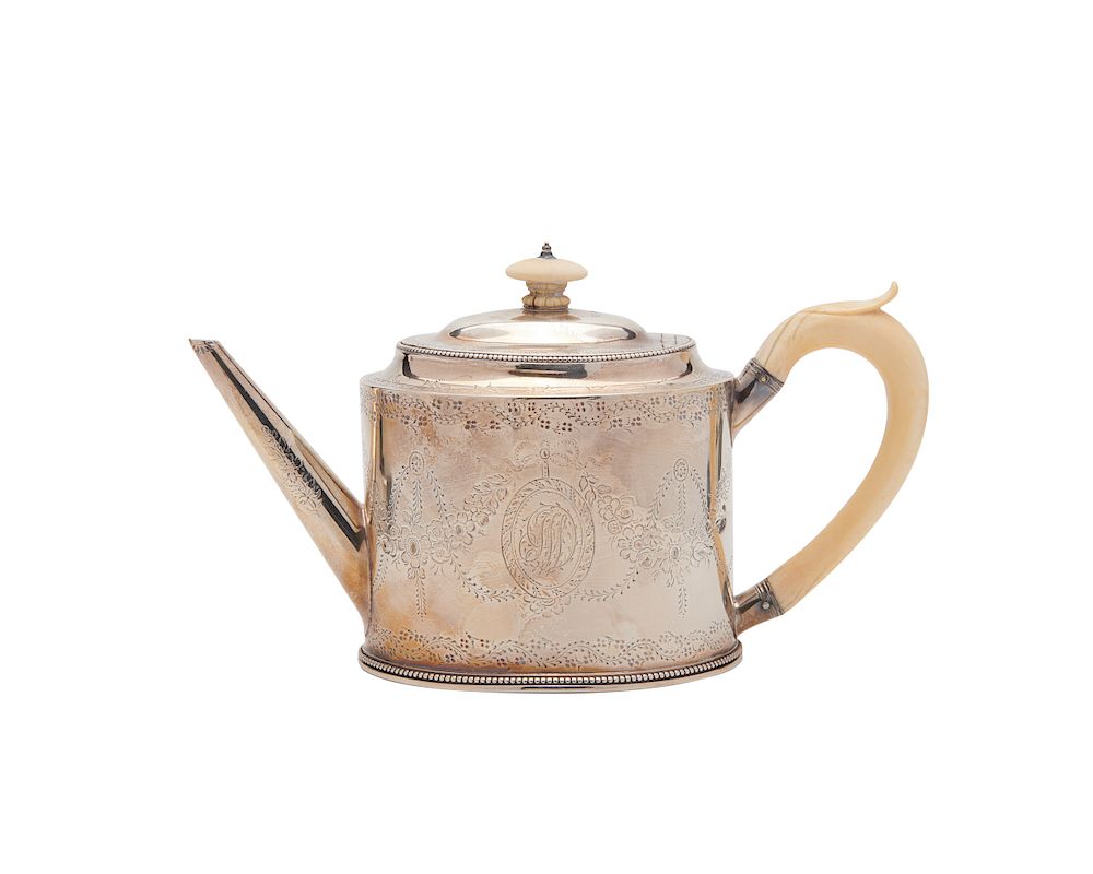 Appraisal: HESTER BATEMAN Silver Teapot London HESTER BATEMAN Silver Teapot London