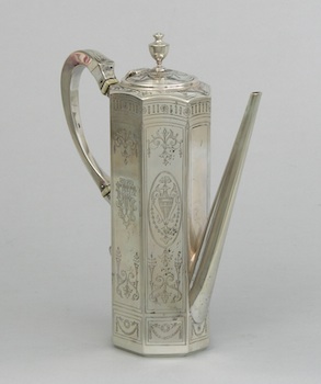 Appraisal: An Elegant Sterling Silver Chocolate Pot by The Sweetser Co