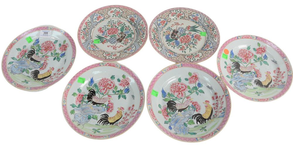 Appraisal: Six Chinese Export Plates to include a set of four