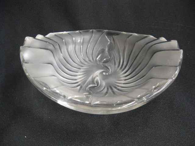 Appraisal: Lalique Crystal Bowl frosted leaf decor '' x '' signed