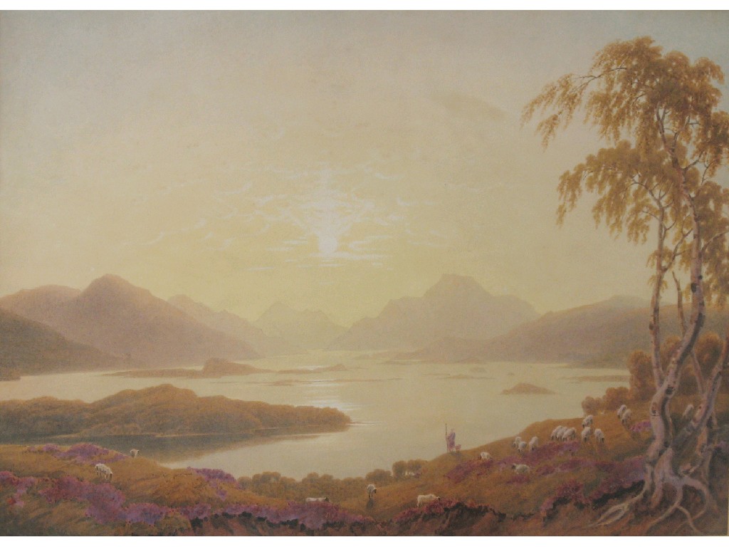 Appraisal: ASCRIBED TO GEORGE FENNEL ROBSON Loch Lomond watercolour over traces