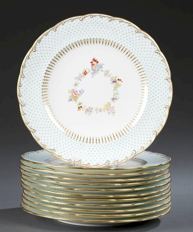 Appraisal: Tiffany Co plates by Minton A set of Tiffany Co