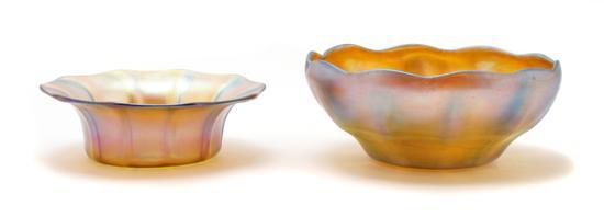 Appraisal: A Group of Two Tiffany Favrile Glass Bowls each in