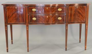 Appraisal: American Masterpiece Collection mahogany Federal style sideboard ht wd dp