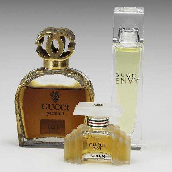 Appraisal: THREE GUCCI PERFUMES oz and oz containing Gucci s and