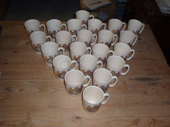 Appraisal: A collection of commemorative mugs for the Coronation of Queen