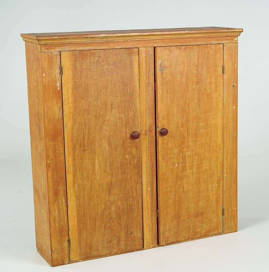 Appraisal: TWO DOOR ANTIQUE CUPBOARD th Century Possibly a desk top