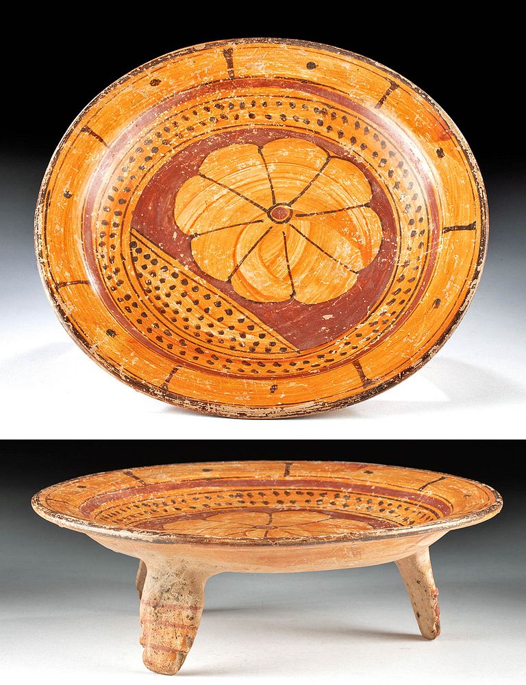 Appraisal: Vibrant Mixtec Pottery Tripod Bowl TL Tested Originally Listed At