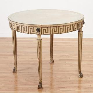 Appraisal: Italian Neo-classical style painted center table Circa s bold key