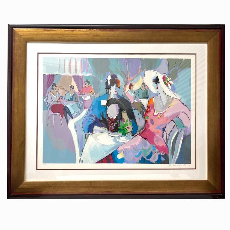 Appraisal: Isaac Maimon Cafe III Isaac Maimon Cafe III Signed Serigraph