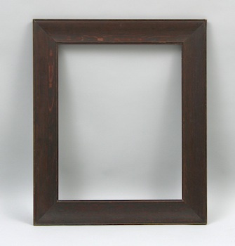 Appraisal: A Wide Dark Oak Picture Frame A wide simple dark