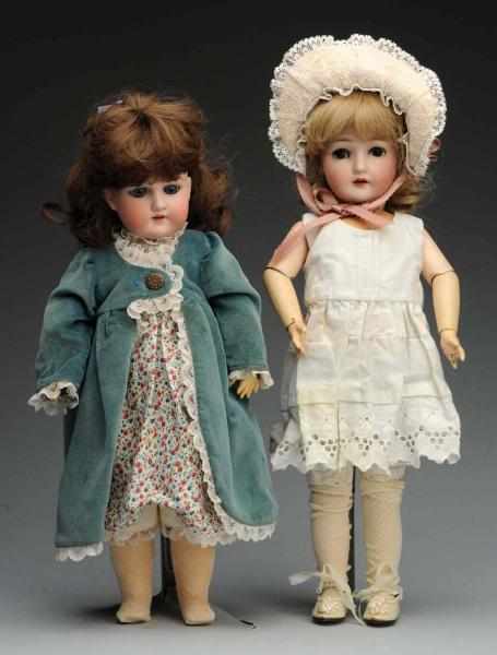 Appraisal: Lot of Bisque Dolls Both with German bisque socket heads