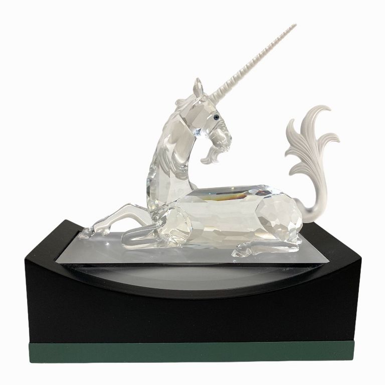 Appraisal: Swarovski Crystal Unicorn Swarovski Crystal Unicorn Total Measures Inches High