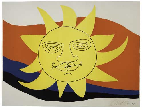 Appraisal: ALEXANDER CALDER Homage to the Sun Color lithograph x mm