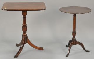 Appraisal: Two George III mahogany candle stands ht top x and