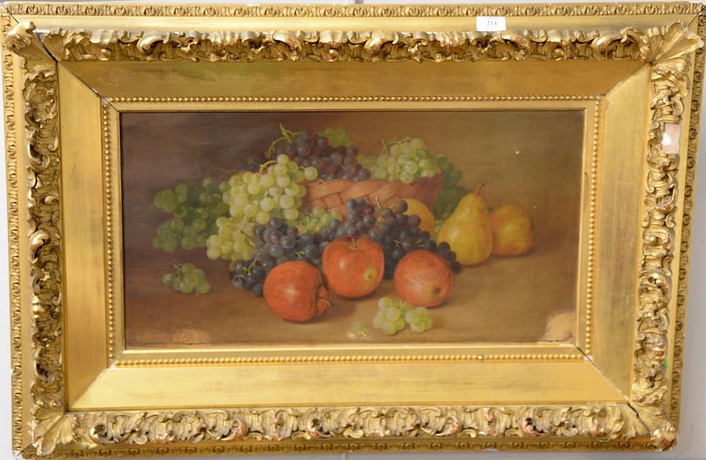 Appraisal: John Spencer - oil on canvas still life of fruit