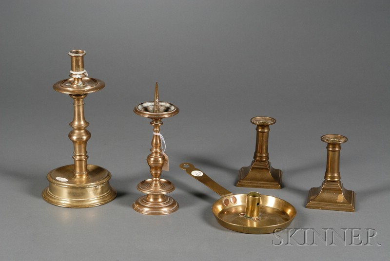 Appraisal: Twelve Assorted Brass Candlesticks English and Continental th and th