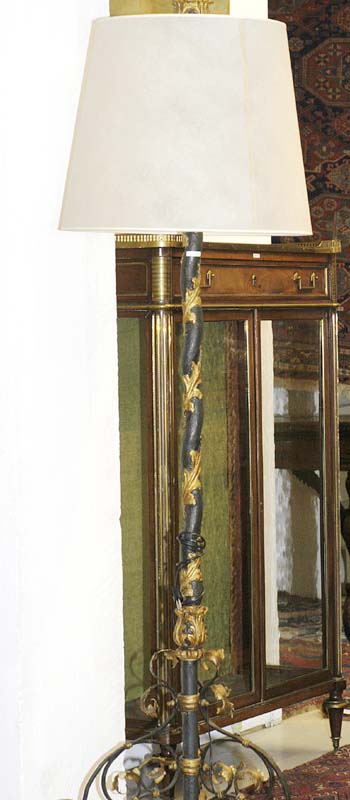 Appraisal: FLOOR LAMP Baroque Italy th century Wood with remains of