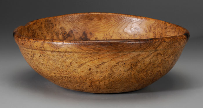 Appraisal: Burlwood Bowl American or British th century probably ash burl