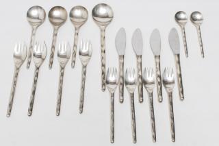 Appraisal: Rosenthal Silverflow Flatware Service for Rosenthal for Germany silver-plate flatware