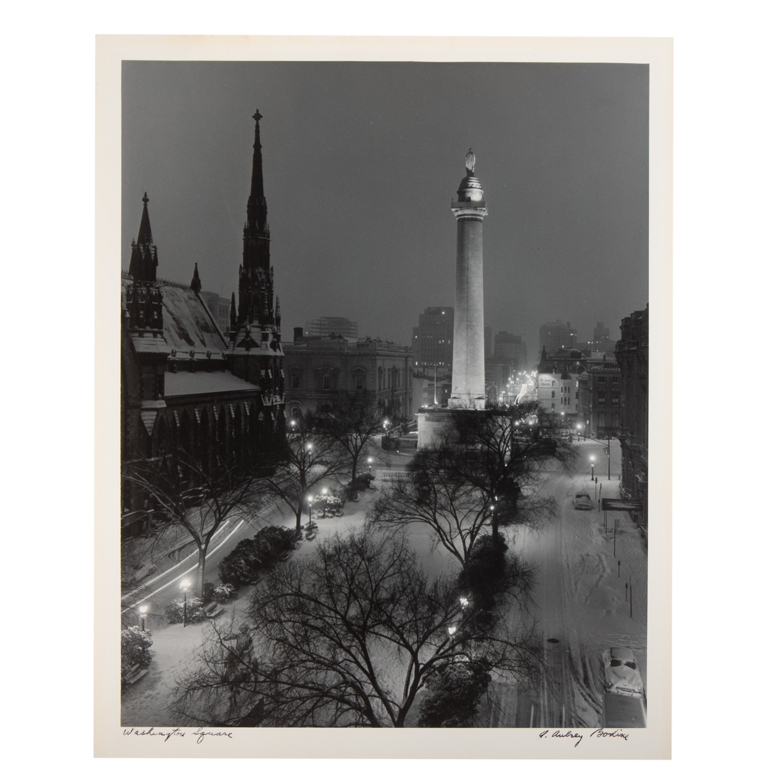 Appraisal: A AUBREY BODINE WASHINGTON SQUARE American - Gelatin silver print