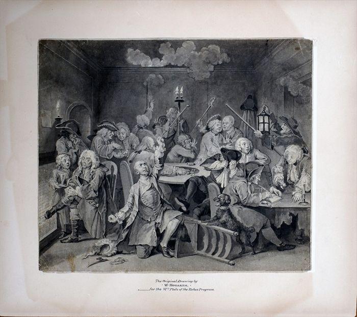 Appraisal: After William Hogarth Scene in a Gaming House from A