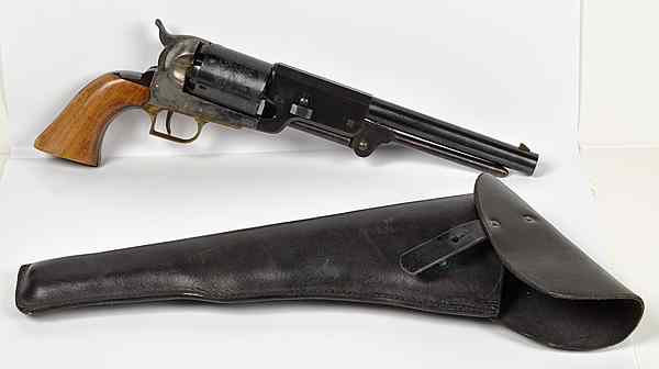 Appraisal: Reproduction Colt Walker Black Powder Revolver with Holster cal barrel