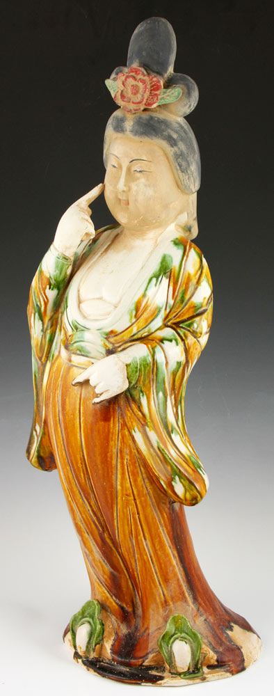 Appraisal: - Chinese Tong-Style Figure Figure of a beautiful woman China