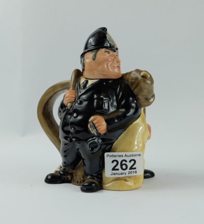 Appraisal: Royal Doulton Character Double Sided Teapot Police man and Felon