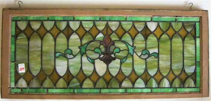 Appraisal: VICTORIAN LEADED GLASS TRANSOM WINDOW American c a rectangular window