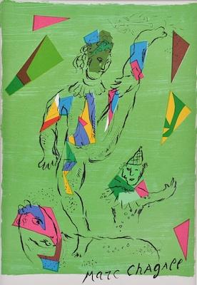 Appraisal: After Marc Chagall Russian French - Acrobat Sur Fond Vert