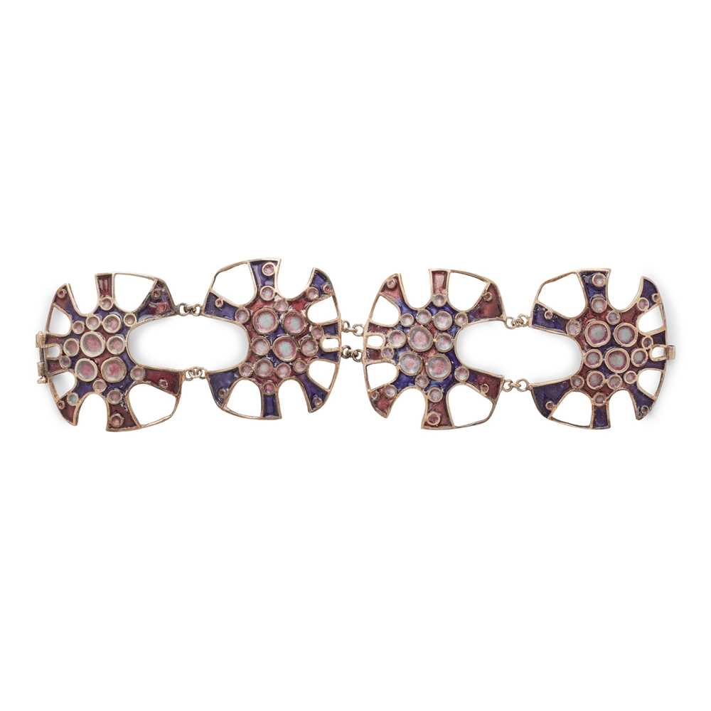 Appraisal: NORMAN GRANT - 'MICROSCOPIC PLANT CROSS SECTION' SERIES BRACELET -