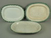 Appraisal: SERVING PLATTERS - Lot of three th C green feather