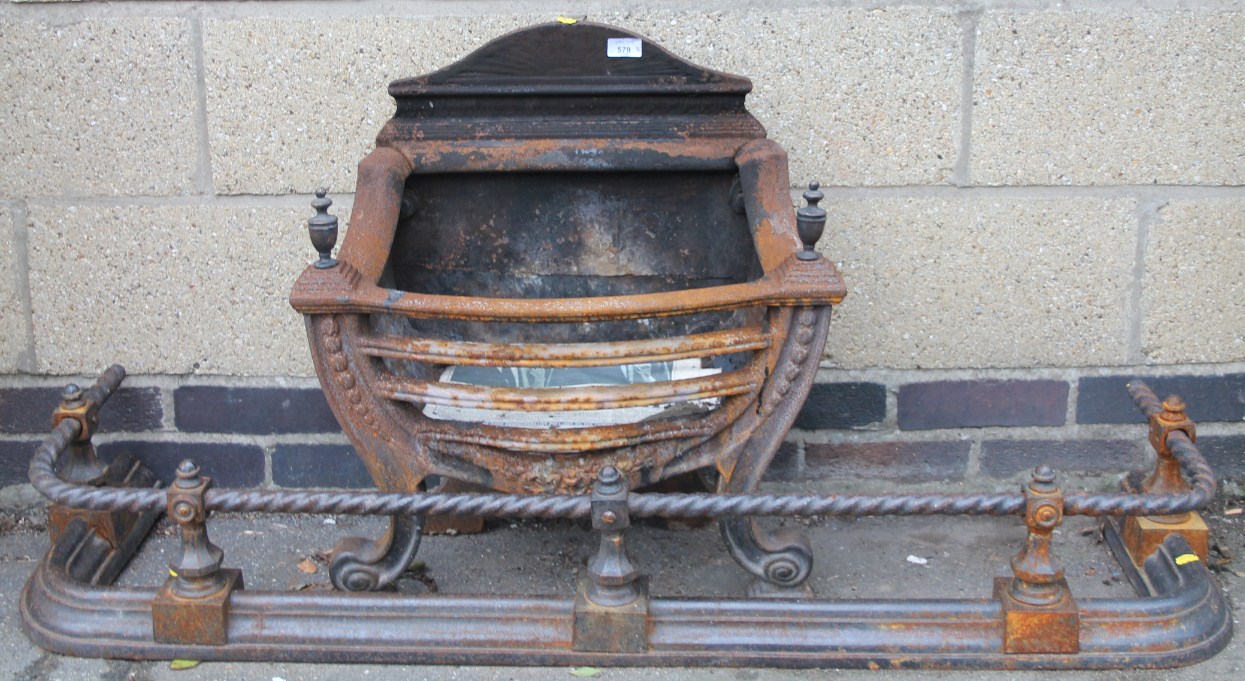 Appraisal: A late thC D-end fire surround with a ropetwist top