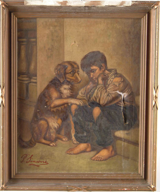 Appraisal: P SIMMONS American Early th Century BEST FRIENDS Oil on