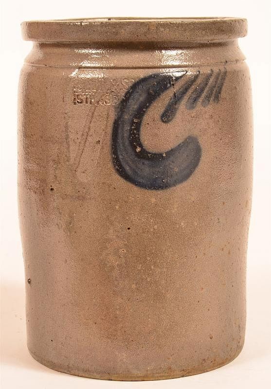 Appraisal: S Bell Son Strasburg VA Stoneware Crock S Bell Son