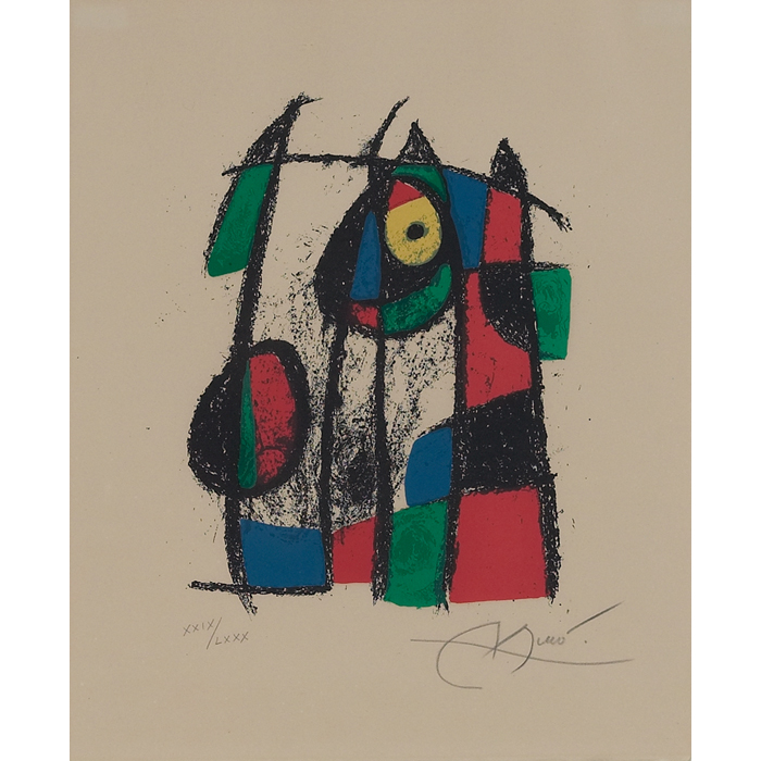 Appraisal: Joan Miro Spanish - ''Lithograph II '' color lithograph ''