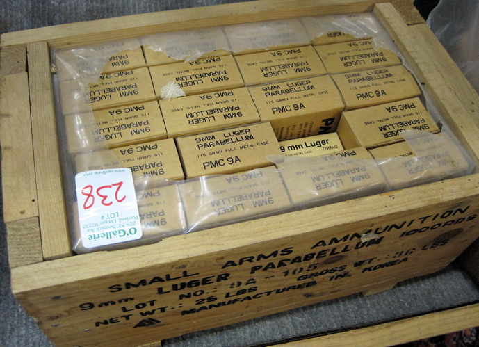 Appraisal: ONE THOUSAND ROUNDS OF MM LUGER AMMUNITION - fifty count