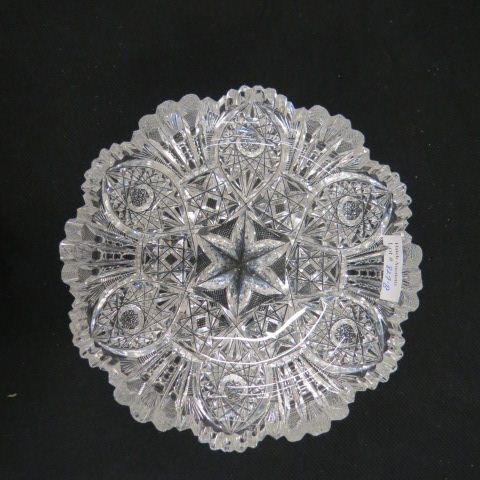 Appraisal: Cut Glass Dish star center hobstars at border brilliant period