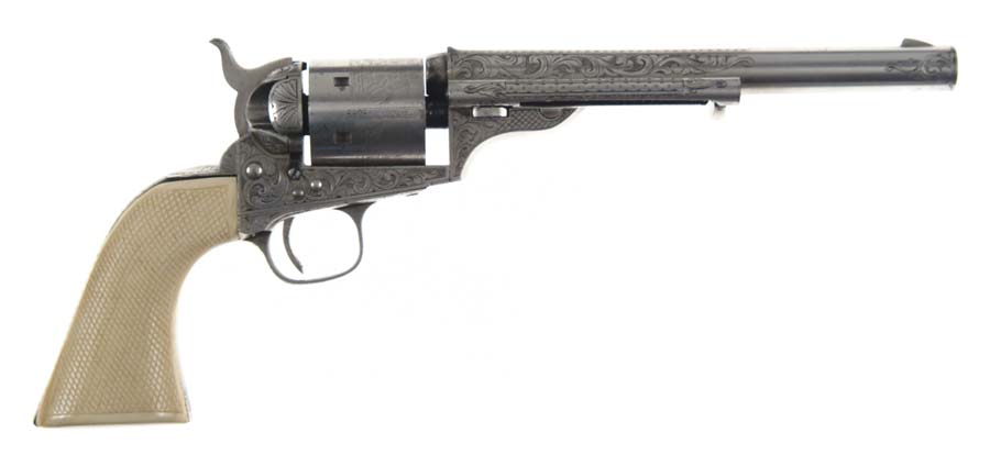 Appraisal: EXTREMELY RARE ENGRAVED COLT MODEL - OPEN TOP REVOLVER Cal