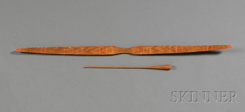 Appraisal: Northwest Coast Carved Wood Bow and Arrow c last quarter